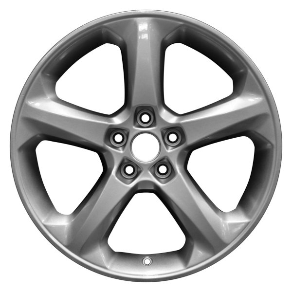 Perfection Wheel® - 18 x 8 5-Spoke Black with Bright Medium Silver Full Face Alloy Factory Wheel (Refinished)