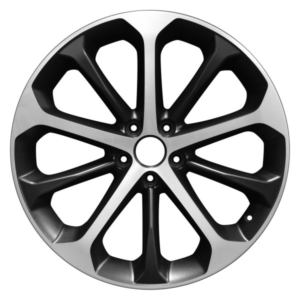 Perfection Wheel® - 20 x 8 10 Alternating-Spoke Flat Matte Black Machine Semi Gloss Clear Alloy Factory Wheel (Refinished)