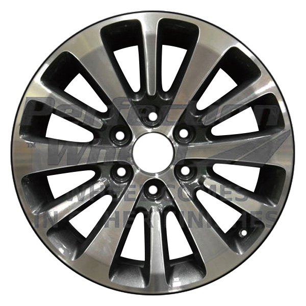 Perfection Wheel® - 18 x 8.5 12 Alternating-Spoke Dark Metallic Charcoal Machined Bright Alloy Factory Wheel (Refinished)