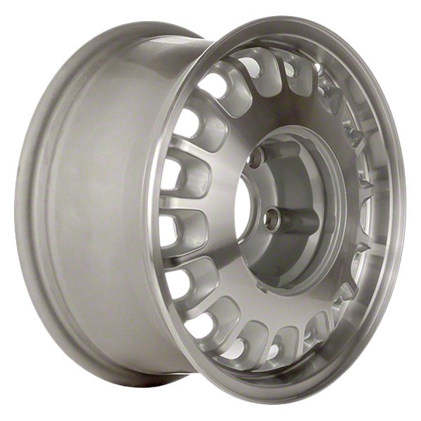 Perfection Wheel® - 15 x 7 17-Slot Fine Metallic Silver Machined Alloy Factory Wheel (Refinished)