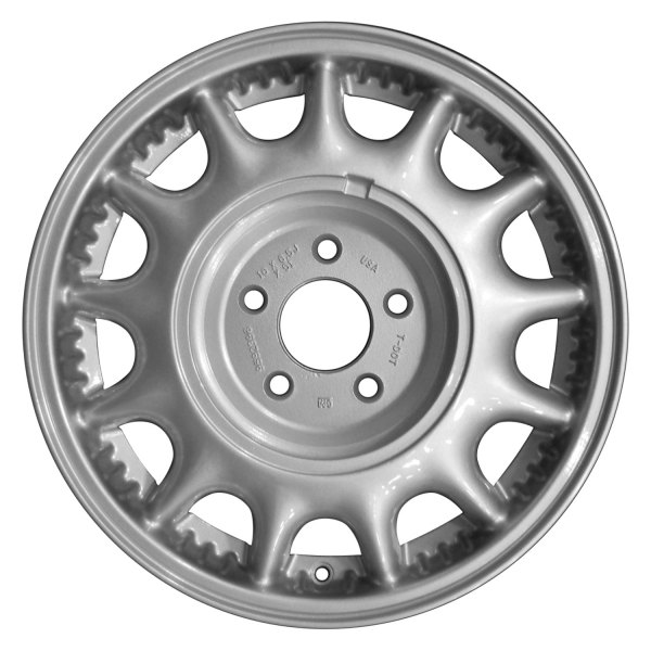 Perfection Wheel® - 16 x 6.5 13-Slot Sparkle Silver Full Face Alloy Factory Wheel (Refinished)