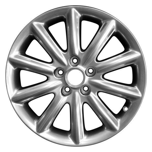 Perfection Wheel® - 18 x 7.5 10 I-Spoke Hyper Bright Smoked Silver Full Face Alloy Factory Wheel (Refinished)