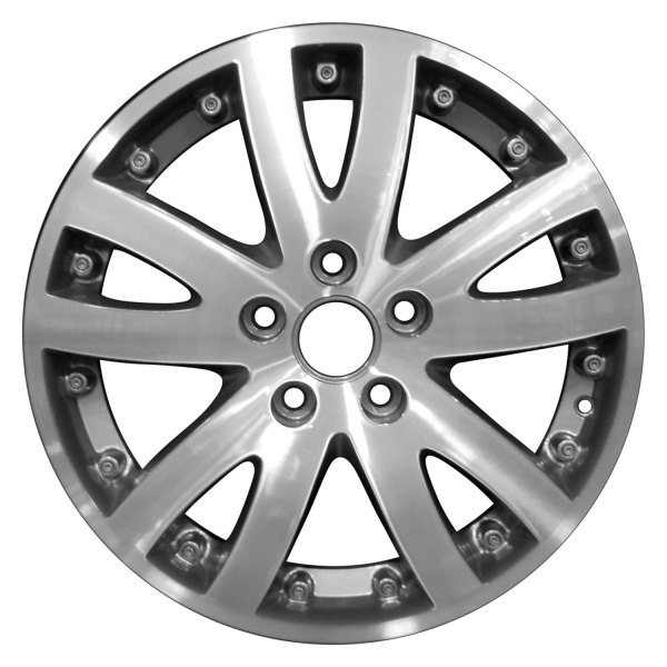 Perfection Wheel® - 17 x 6.5 5 V-Spoke Light Metallic Charcoal Machined Alloy Factory Wheel (Refinished)