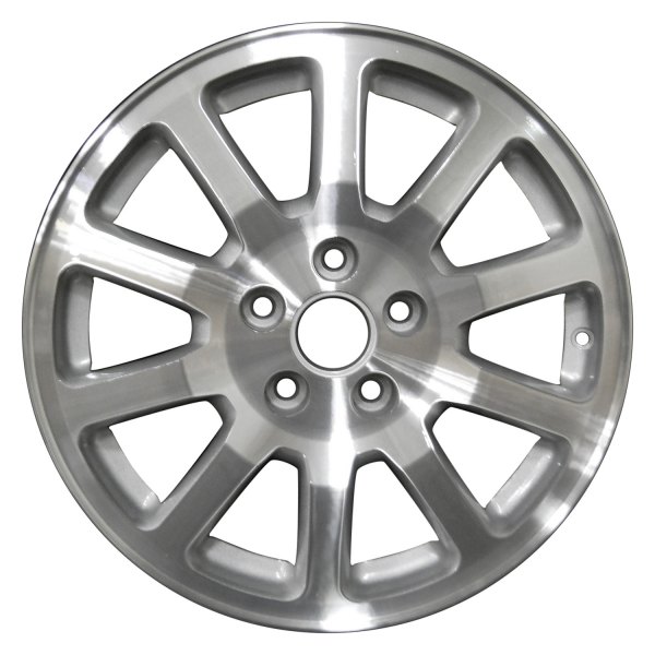 Perfection Wheel® - 17 x 6.5 10 I-Spoke Medium Sparkle Silver Machine Texture Alloy Factory Wheel (Refinished)
