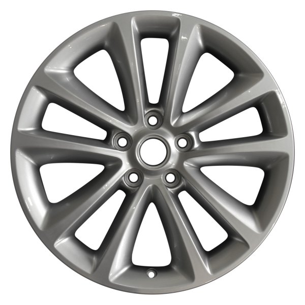 Perfection Wheel® - 18 x 8 5 V-Spoke Hyper Bright Silver Full Face Alloy Factory Wheel (Refinished)