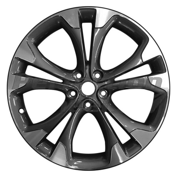 Perfection Wheel® - 20 x 8.5 Double 5-Spoke Carbon Gray Flange Cut Paint Alloy Factory Wheel (Refinished)