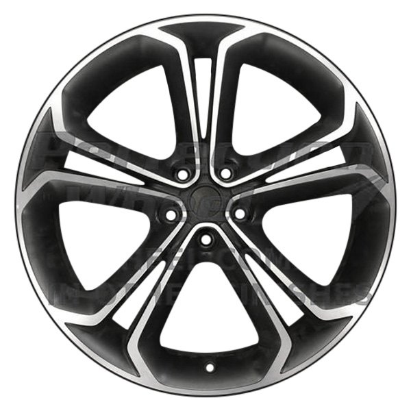 Perfection Wheel® - 20 x 8.5 Double 5-Spoke Black Base with Carbon Gray Machine Alloy Factory Wheel (Refinished)