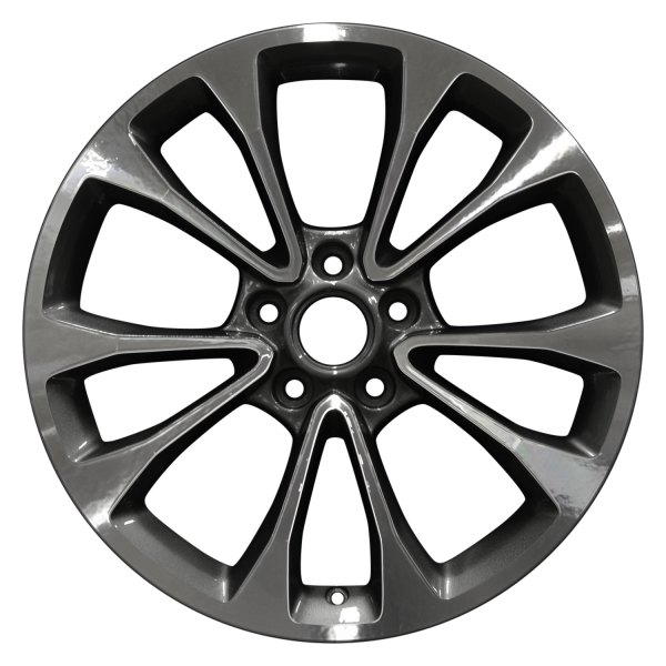 Perfection Wheel® - 18 x 8 5 V-Spoke Dark Sparkle Charcoal Machined Bright Alloy Factory Wheel (Refinished)