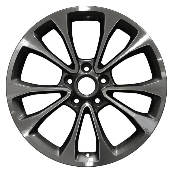 Perfection Wheel® - 18 x 9 5 V-Spoke Dark Sparkle Charcoal Machined Bright Alloy Factory Wheel (Refinished)