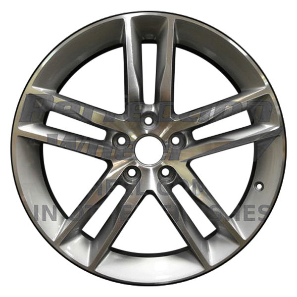 Perfection Wheel® - 19 x 9 5-Spoke Hyper Dark Silver Full Face Bright Alloy Factory Wheel (Refinished)