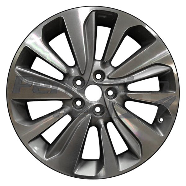 Perfection Wheel® - 18 x 7 10 Spiral-Spoke Medium Sparkle Charcoal Machined Alloy Factory Wheel (Refinished)