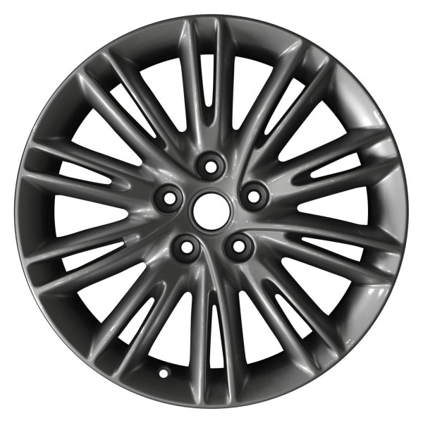 Perfection Wheel® - 18 x 7.5 10 Double I-Spoke Bright Fine Metallic Silver Full Face Alloy Factory Wheel (Refinished)
