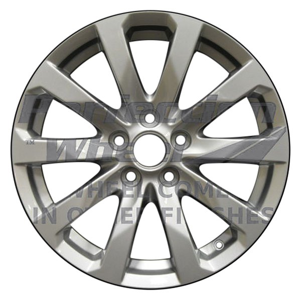 Perfection Wheel® - 17 x 8 5 V-Spoke Bright Fine Silver Full Face Alloy Factory Wheel (Refinished)