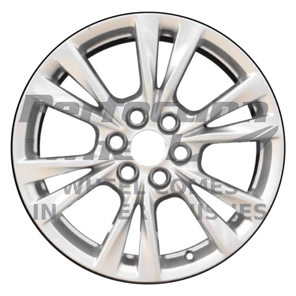 Perfection Wheel® - 18 x 8 6 Double-Spoke Hyper Smoked Silver Full Face Alloy Factory Wheel (Refinished)