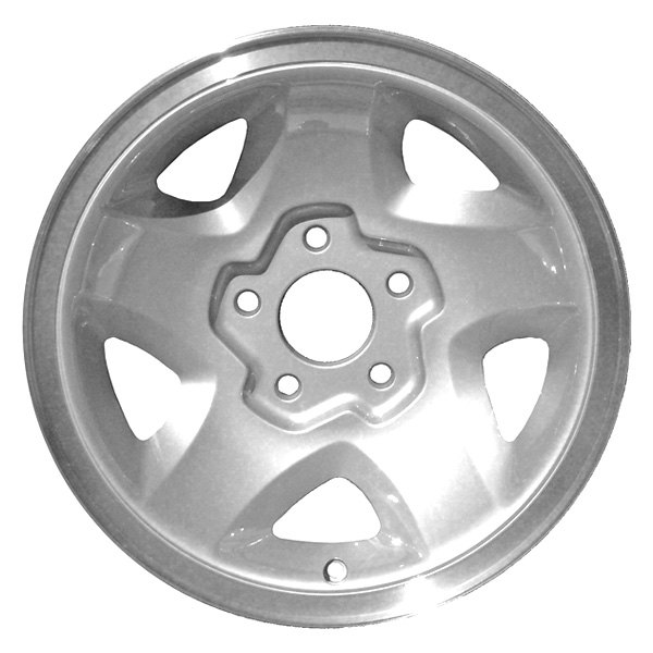 Perfection Wheel® - 15 x 7 5-Slot Medium Sparkle Silver Flange Cut Alloy Factory Wheel (Refinished)
