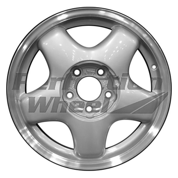 Perfection Wheel® - 16 x 6.5 5-Spoke Fine Metallic Silver Flange Cut Alloy Factory Wheel (Refinished)
