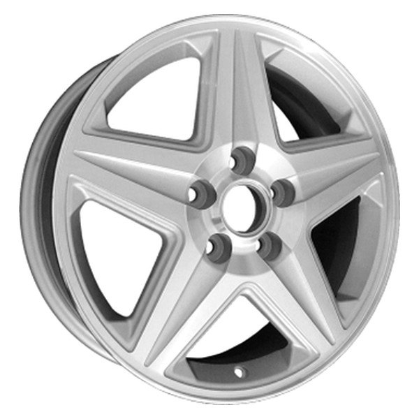 Perfection Wheel® - 16 x 6.5 5-Spoke Bright Medium Silver Machine Texture Alloy Factory Wheel (Refinished)