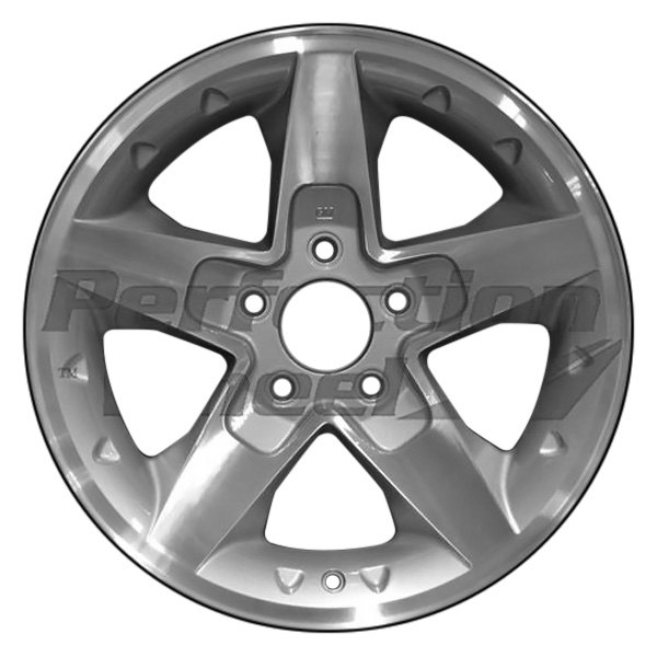 Perfection Wheel® - 16 x 8 5-Spoke Brown Metallic Charcoal Machine Texture Alloy Factory Wheel (Refinished)