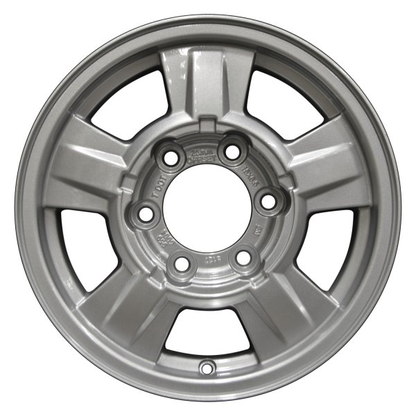 Perfection Wheel® - 15 x 6.5 5-Spoke Sparkle Silver Full Face Alloy Factory Wheel (Refinished)