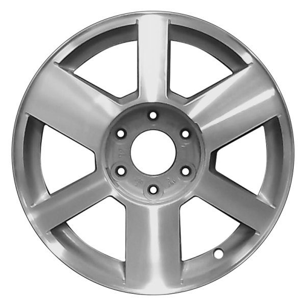 Perfection Wheel® - 17 x 7 6 Alternating-Spoke Gray Charcoal Machine Texture Alloy Factory Wheel (Refinished)