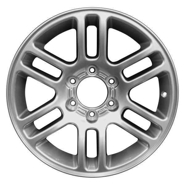 Perfection Wheel® - 18 x 8 6 V-Spoke Hyper Bright Smoked Silver Full Face Alloy Factory Wheel (Refinished)