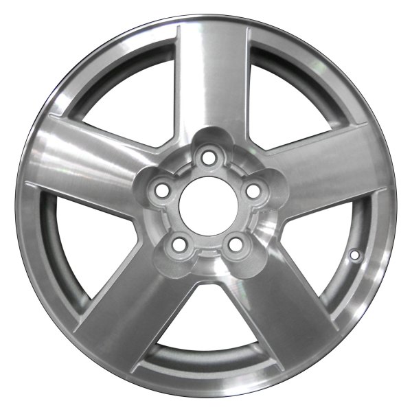 Perfection Wheel® - 16 x 6.5 5-Spoke Bright Metallic Silver Machine Texture Alloy Factory Wheel (Refinished)