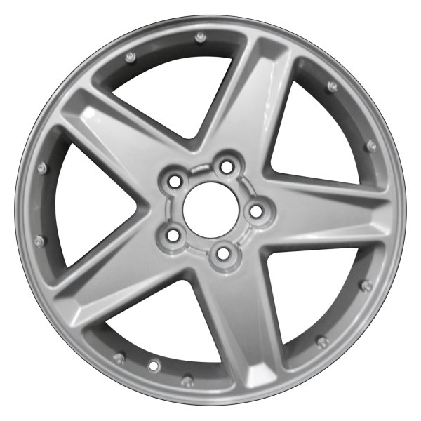Perfection Wheel® - 17 x 7 5-Spoke Bright Fine Silver Full Face Alloy Factory Wheel (Refinished)