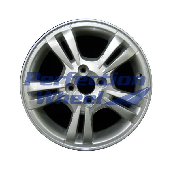 Perfection Wheel® - 15 x 6 Double 5-Spoke Bright Metallic Silver Full Face Alloy Factory Wheel (Refinished)
