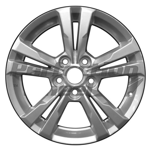 Perfection Wheel® - 17 x 7 Double 5-Spoke Sparkle Silver Alloy Factory Wheel (Refinished)