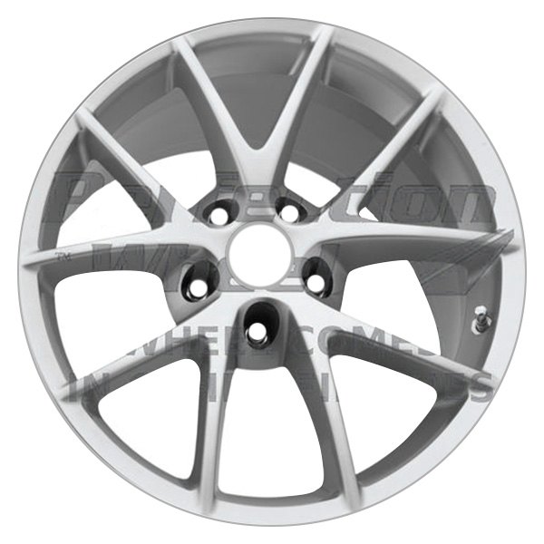 Perfection Wheel® - 19 x 12 5 V-Spoke Sparkle Silver Full Face PIB Alloy Factory Wheel (Refinished)
