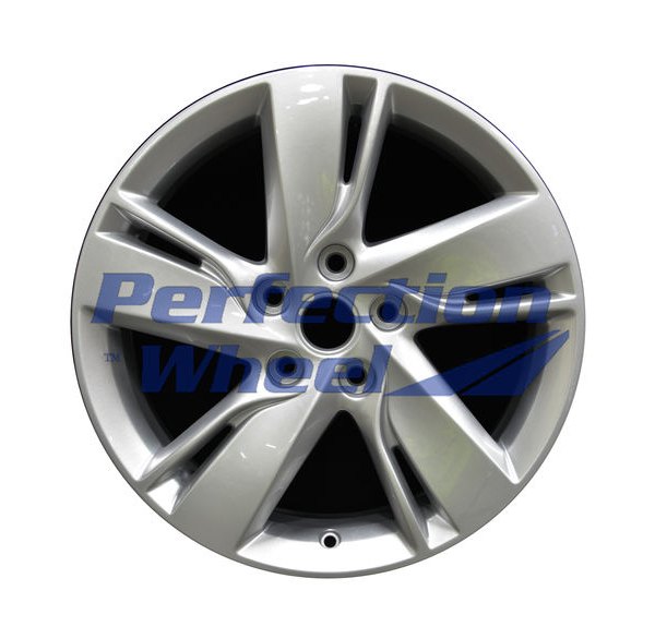 Perfection Wheel® - 17 x 7 5 Double Spiral-Spoke Bright Metallic Silver Full Face Alloy Factory Wheel (Refinished)