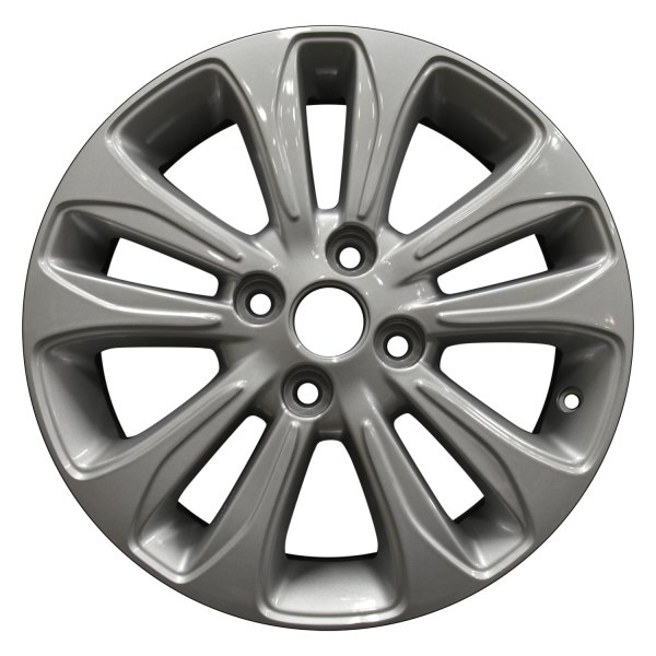 Perfection Wheel® - 15 x 6 5 V-Spoke Bright Medium Silver Full Face Alloy Factory Wheel (Refinished)