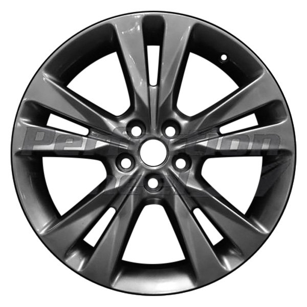 Perfection Wheel® - 18 x 7 Double 5-Spoke Hyper Dark Silver Full Face Bright Alloy Factory Wheel (Refinished)