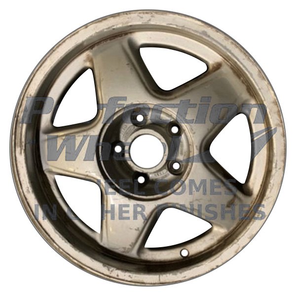 Perfection Wheel® - 16 x 8 5-Spoke Bright Fine Metallic Silver Flange Cut Alloy Factory Wheel (Refinished)