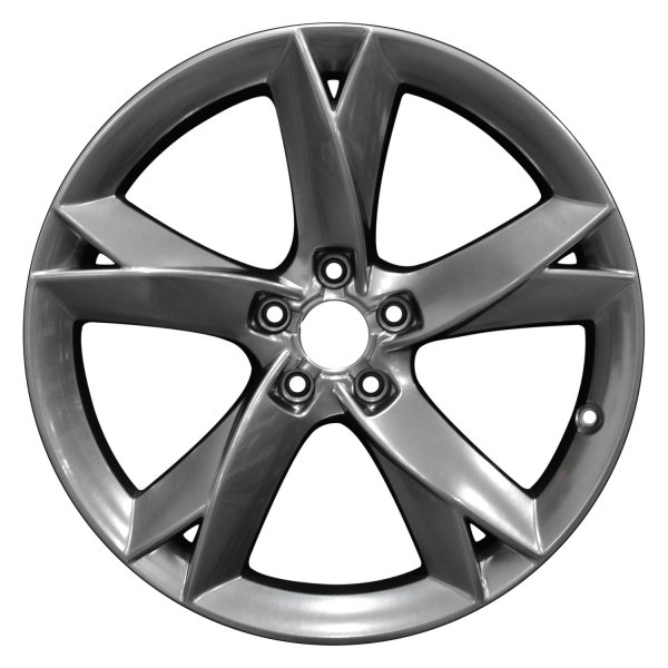 Perfection Wheel® - 19 x 8.5 Double 5-Spoke Hyper Bright Smoked Silver Full Face Alloy Factory Wheel (Refinished)