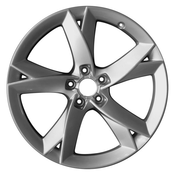 Perfection Wheel® - 19 x 8.5 Double 5-Spoke Fine Bright Silver Full Face Alloy Factory Wheel (Refinished)