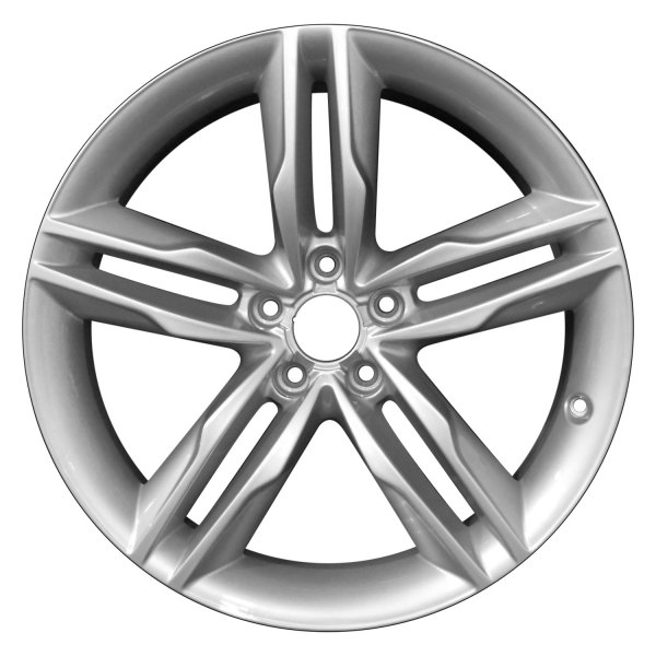 Perfection Wheel® - 19 x 8.5 Double 5-Spoke Bright Fine Metallic Silver Full Face Alloy Factory Wheel (Refinished)