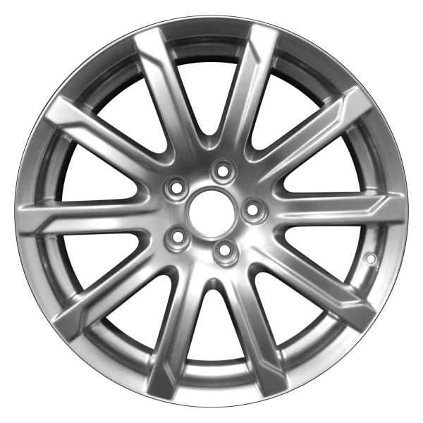 Perfection Wheel® - 18 x 8 10 I-Spoke Hyper Bright Mirror Silver Full Face Alloy Factory Wheel (Refinished)