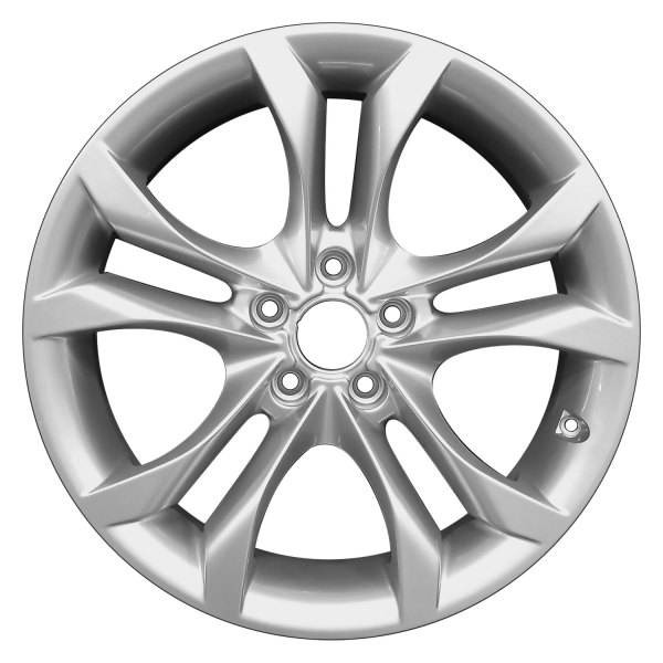 Perfection Wheel® - 18 x 8 5 V-Spoke Fine Bright Silver Full Face Alloy Factory Wheel (Refinished)