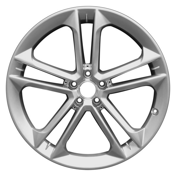 Perfection Wheel® - 21 x 9 Double 5-Spoke Fine Bright Silver Full Face Alloy Factory Wheel (Refinished)