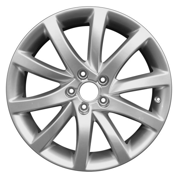 Perfection Wheel® - 18 x 8 10 Spiral-Spoke Hyper Bright Silver Full Face Alloy Factory Wheel (Refinished)