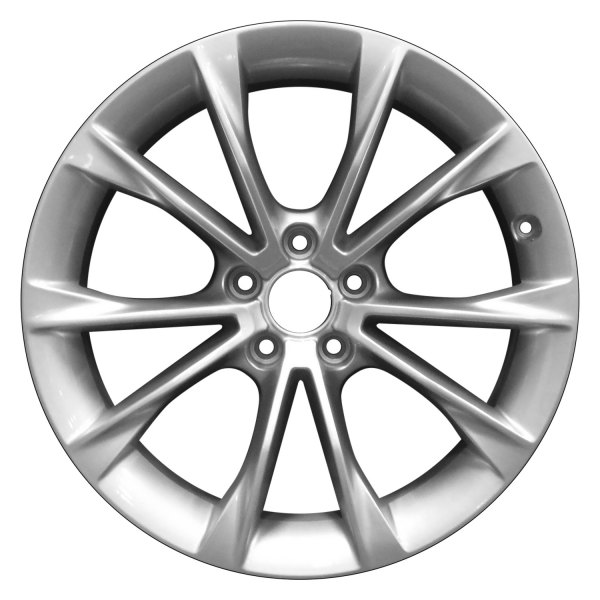 Perfection Wheel® - 18 x 8.5 5 V-Spoke Fine Bright Silver Full Face Alloy Factory Wheel (Refinished)