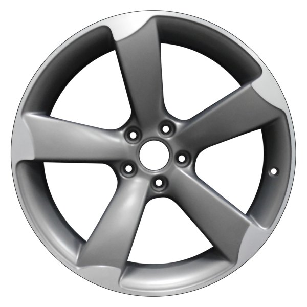 Perfection Wheel® - 19 x 9 5-Spoke Medium Metallic Charcoal Flange Cut Matte Clear Alloy Factory Wheel (Refinished)