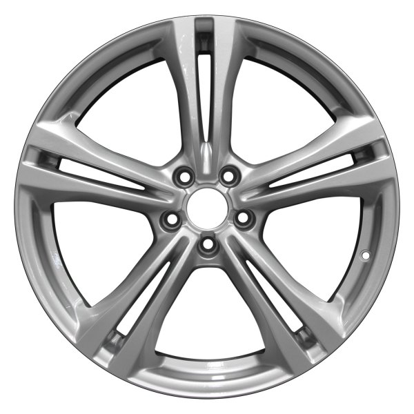 Perfection Wheel® - 20 x 8.5 Double 5-Spoke Fine Bright Silver Full Face Alloy Factory Wheel (Refinished)