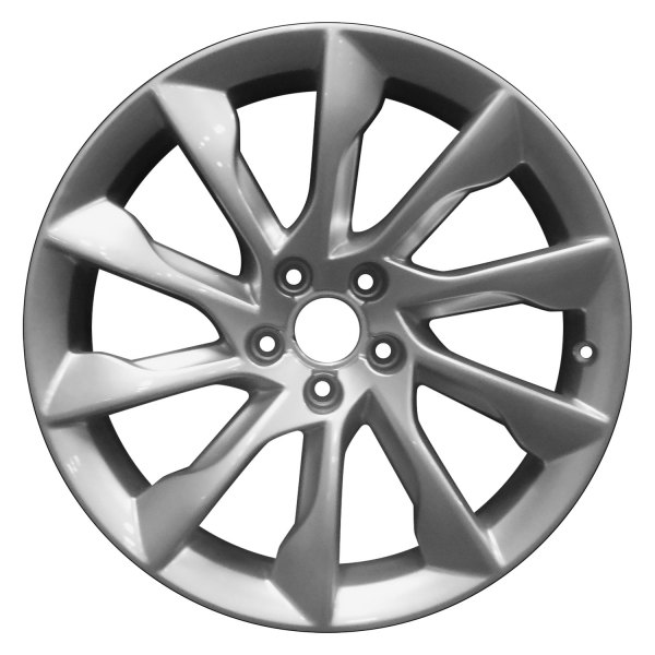 Perfection Wheel® - 19 x 8.5 10 Turbine-Spoke Hyper Bright Silver Full Face Alloy Factory Wheel (Refinished)