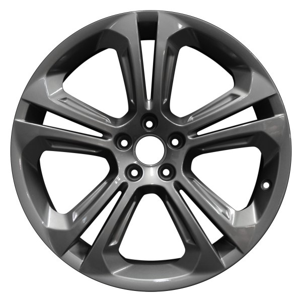 Perfection Wheel® - 20 x 8.5 Double 5-Spoke Fine Metallic Medium Charcoal Full Face Alloy Factory Wheel (Refinished)