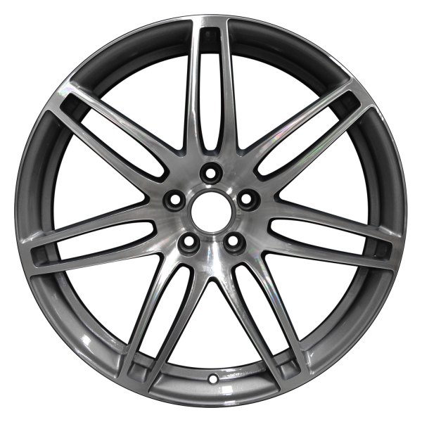 Perfection Wheel® - 20 x 9 7 Double I-Spoke Blue Tint Sparkle Charcoal Machined Bright Alloy Factory Wheel (Refinished)