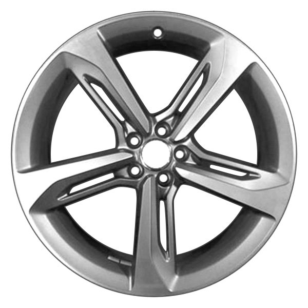 Perfection Wheel® - 21 x 9 Double 5-Spoke Medium Metallic Charcoal Machine Matte Clear ID Alloy Factory Wheel (Refinished)