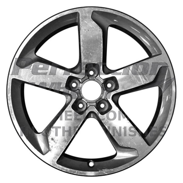 Perfection Wheel® - 18 x 7 5 Turbine-Spoke Medium Metalic Charcoal Machined Alloy Factory Wheel (Refinished)