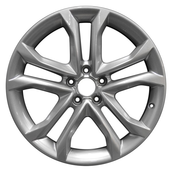 Perfection Wheel® - 19 x 8.5 Double 5-Spoke Hyper Bright Mirror Silver Full Face Alloy Factory Wheel (Refinished)
